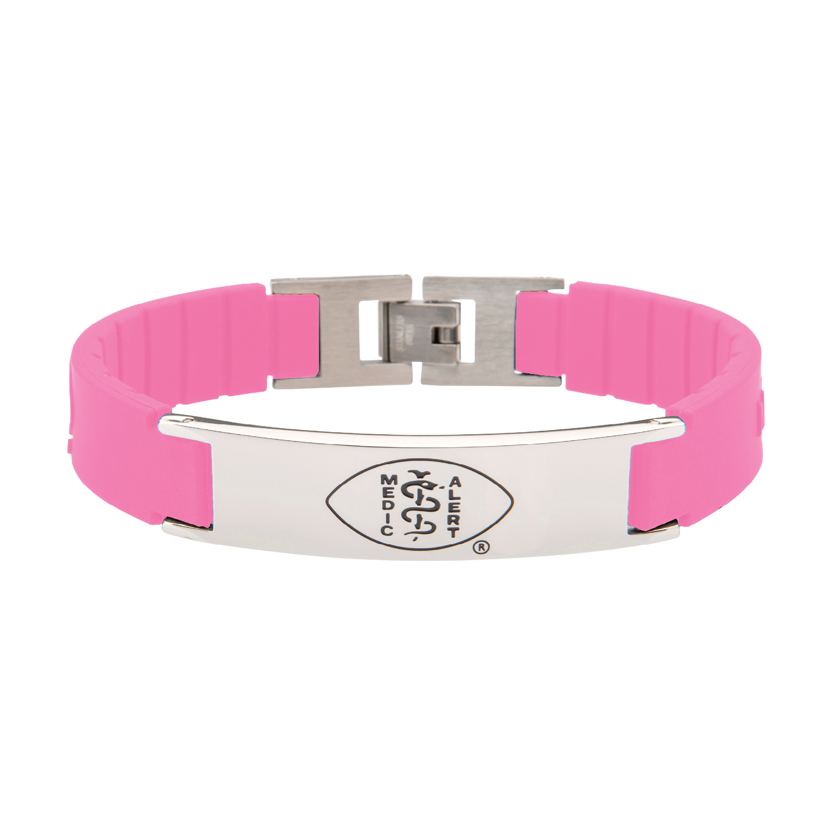 QR Code Elite Silicone Medical ID Bracelet​ - Pink, Pink, large image number 2